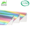 用于夹克制作的高品质和热门流行闪亮彩虹印花 TPU 合成革