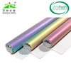 用于夹克制作的高品质和热门流行闪亮彩虹印花 TPU 合成革